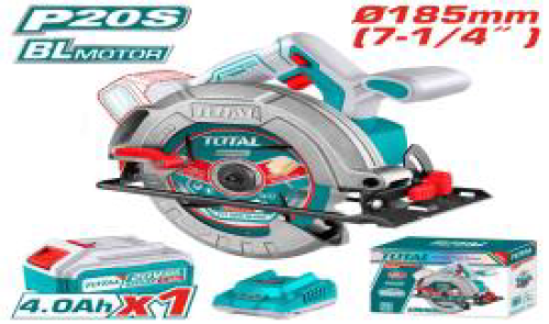 TOTAL TSLI18511 منشار صنيه بطاريه 20 ف 7.5 ب 1 بطاريه 4 امبير خ.ق